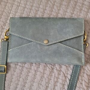 Portland Leather Envelope Convertible Crossbody in Storm